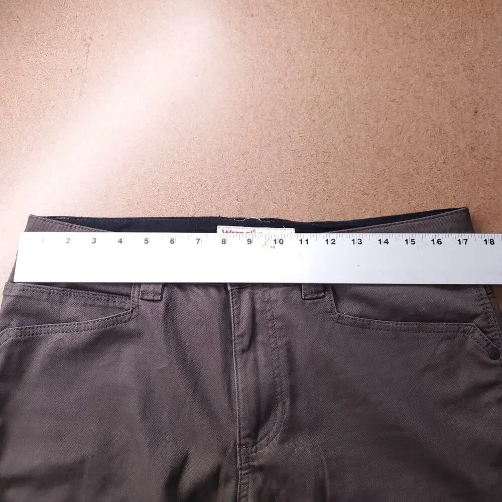 Wrangler Regular Fit Utility Pants Canvas Cargo Pocket Men‎ 32 Brown